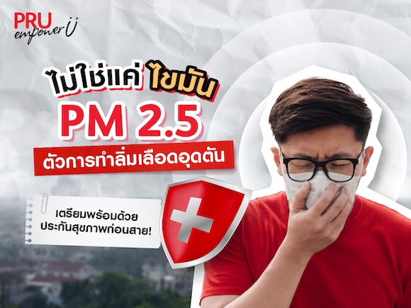 ไม่ใช่แค่ไขมัน! PM 2.5 ตัวการทำลิ่มเลือดอุดตัน เตรียมพร้อมด้วยประกันสุขภาพก่อนสาย
