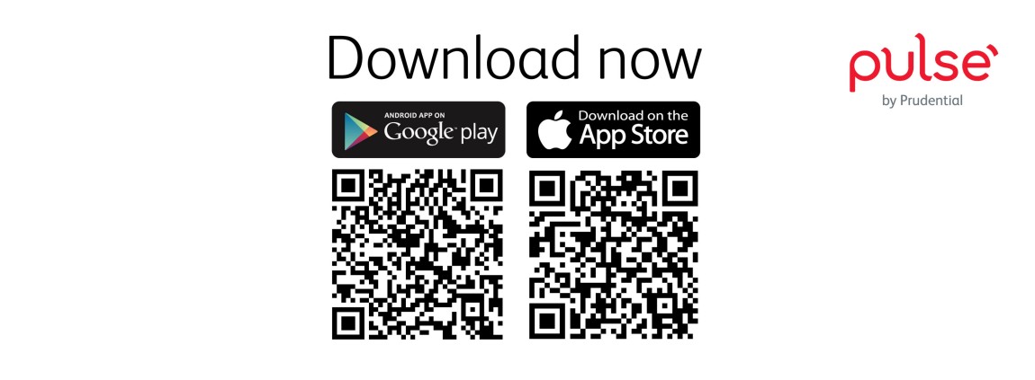 The qr codes to download the Pulse app