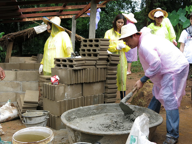 A local making cement