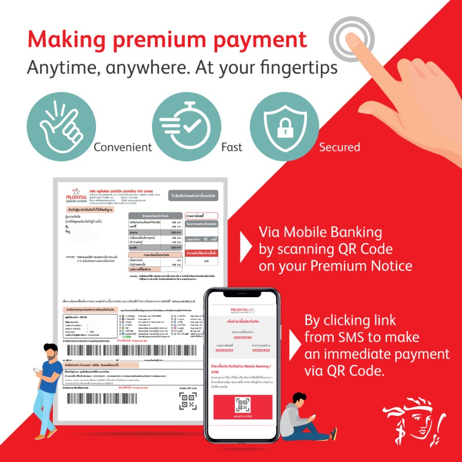 A poster regarding making premium payment