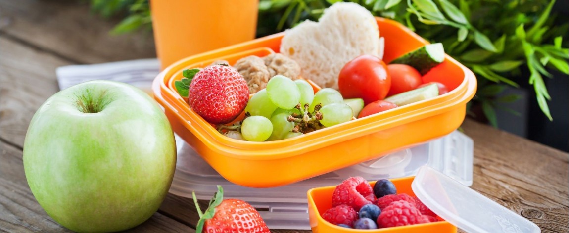 A lunchbox with healthy snacks