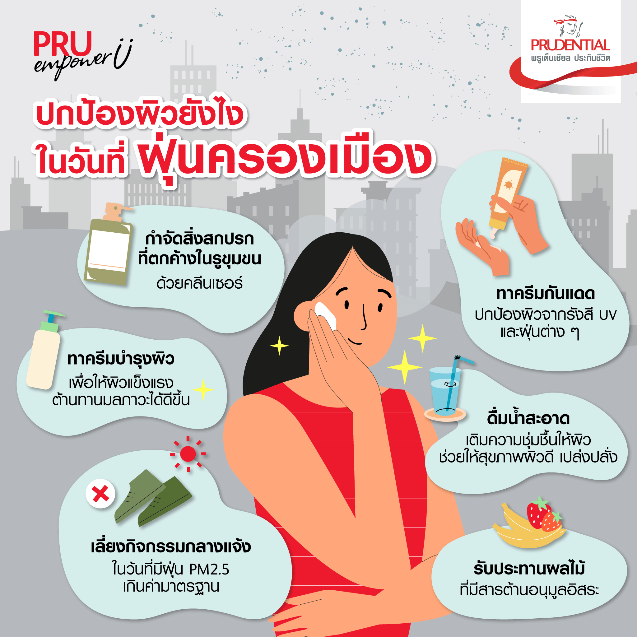ปกป้องผิวยังไง ในวันที่ฝุ่นครองเมือง
